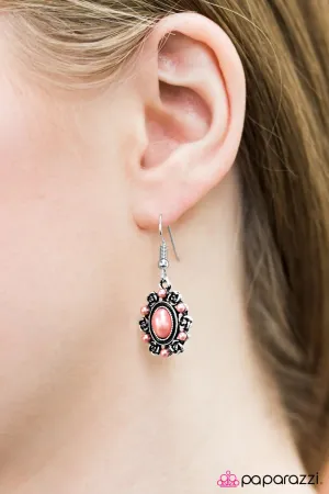 Paparazzi Earring ~ Radiant Roses - Orange Paparazzi Earring ~ Radiant Roses - Orange