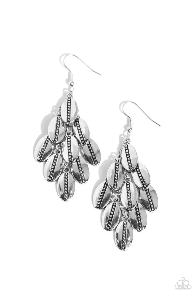 Paparazzi Earring ~ Tumbleweed Trek - Silver