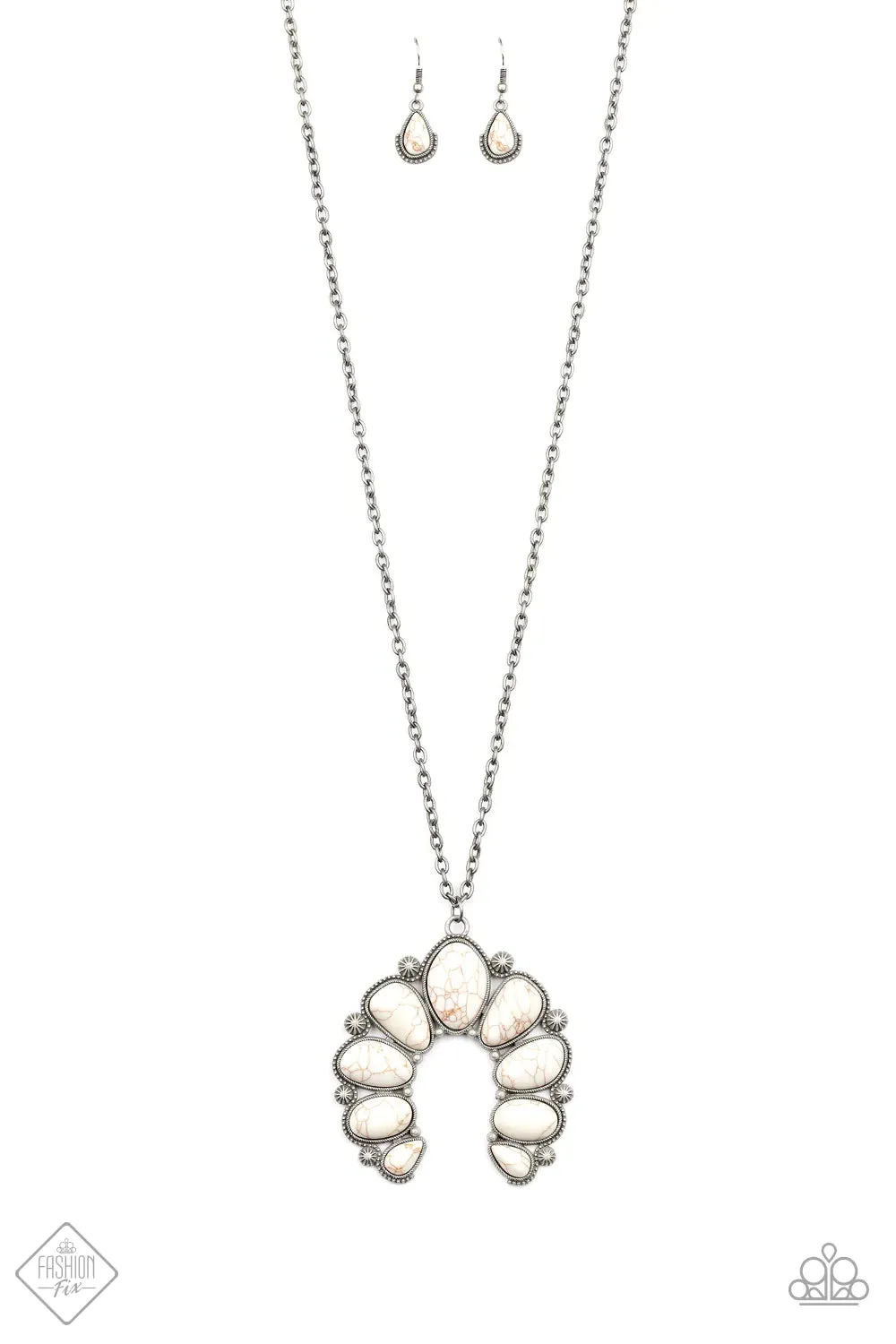Paparazzi Necklace ~ Stone Monument  - White