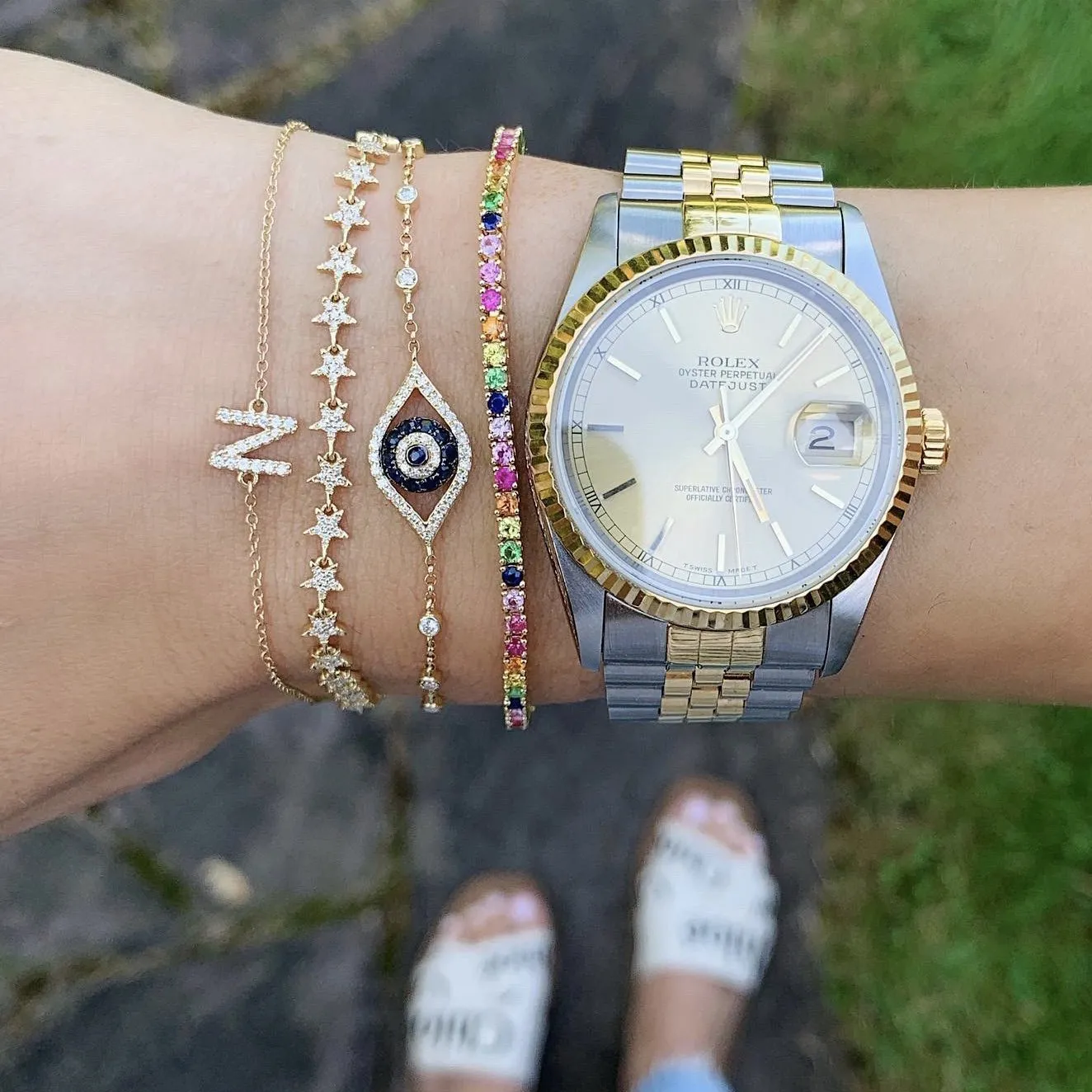 Pavé Initial Bracelet