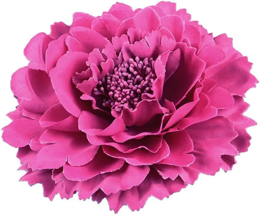Peony Fabric Flower Brooches Oversize Lapel Pins Extra Big Brooch Delicate Dancing Party Prom Wedding Charm Banquet Dress Suit Guest Corsage Accessories Gifts Dancer Large Hairpin Clip 110mm