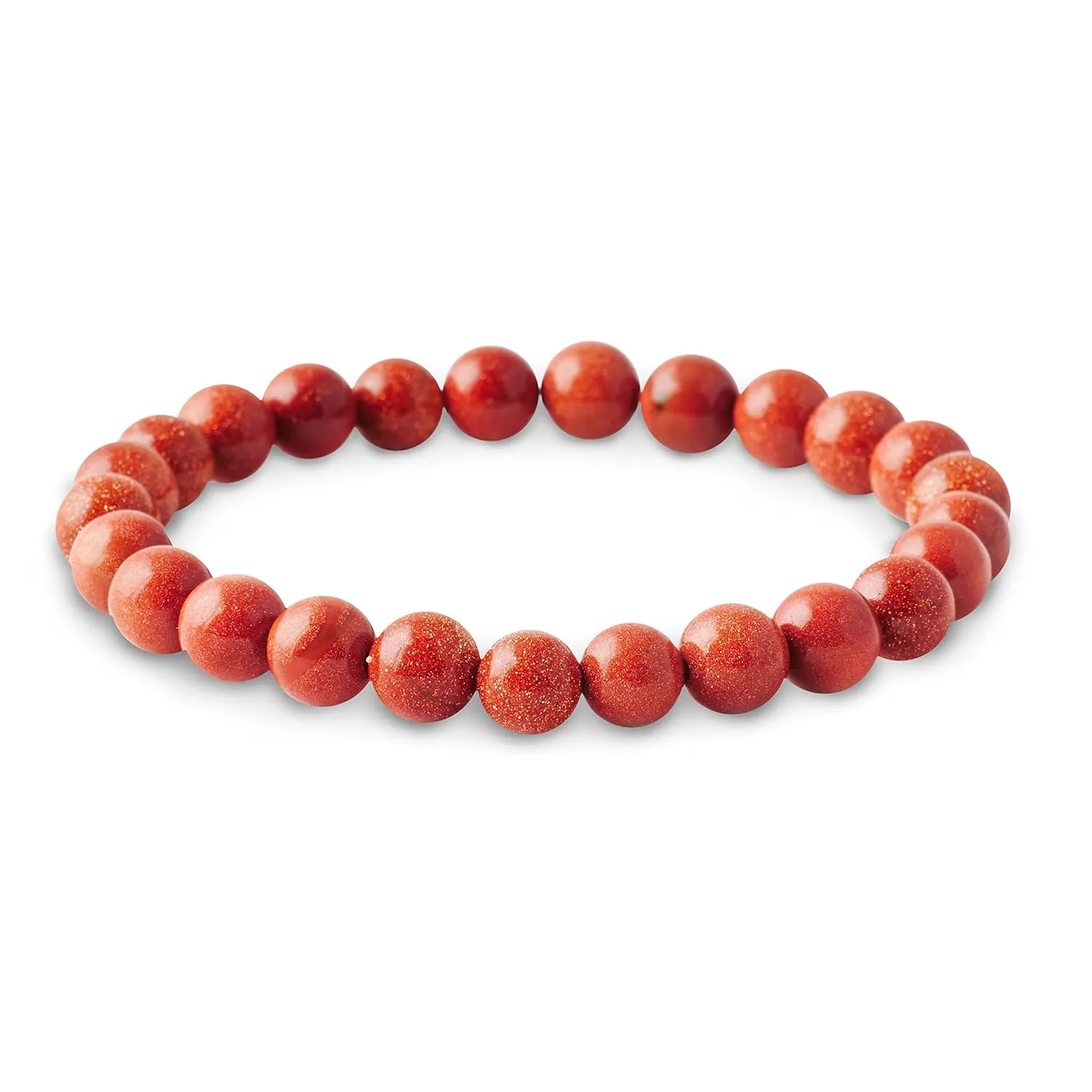 PYOR Red Sunstone Crystal 8mm Chakra Beads Bracelet Good Luck Spiritual Jewelry Healing Handmade Reiki For Men And Women Gift Aesthetic Positive Energy Wealth Prosperity Abundance Stretchable Yoga