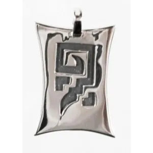 "Moschik" Peruvian Inspired Sterling Silver Key Reversible Pendant