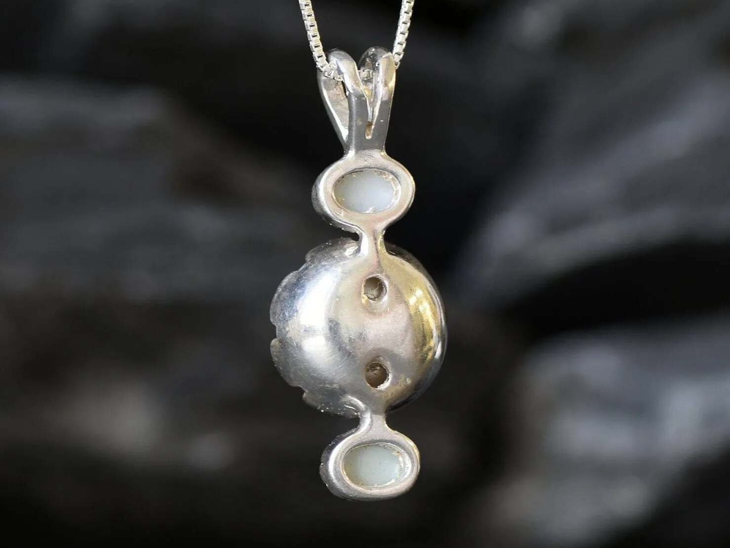 Real Pearl Pendant - Bridal Necklace- Real Opal Necklace