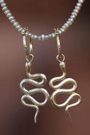 Rebirth Serpent 14K Gold Vermeil Hoops