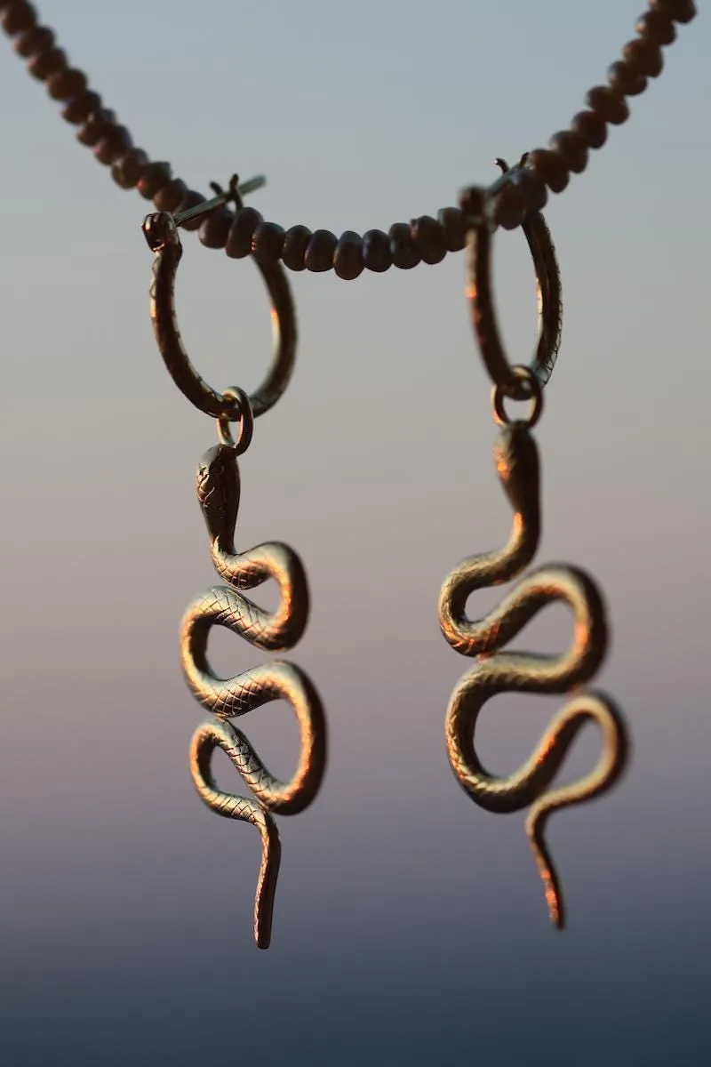 Rebirth Serpent 14K Gold Vermeil Hoops