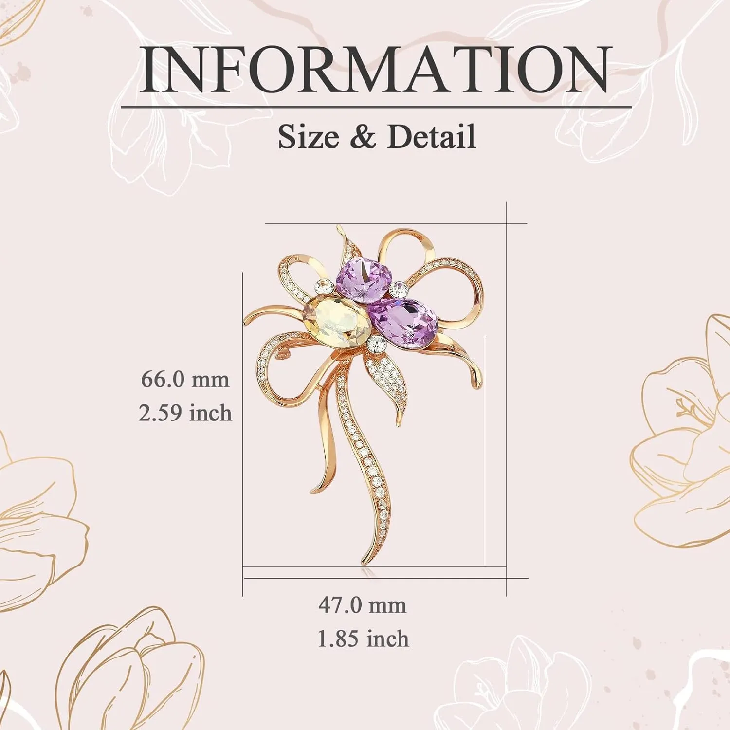 Rhinestone Flower Brooch - Pearl & Gold-plated Lapel Pin - Valentine's & Birthday Gifts