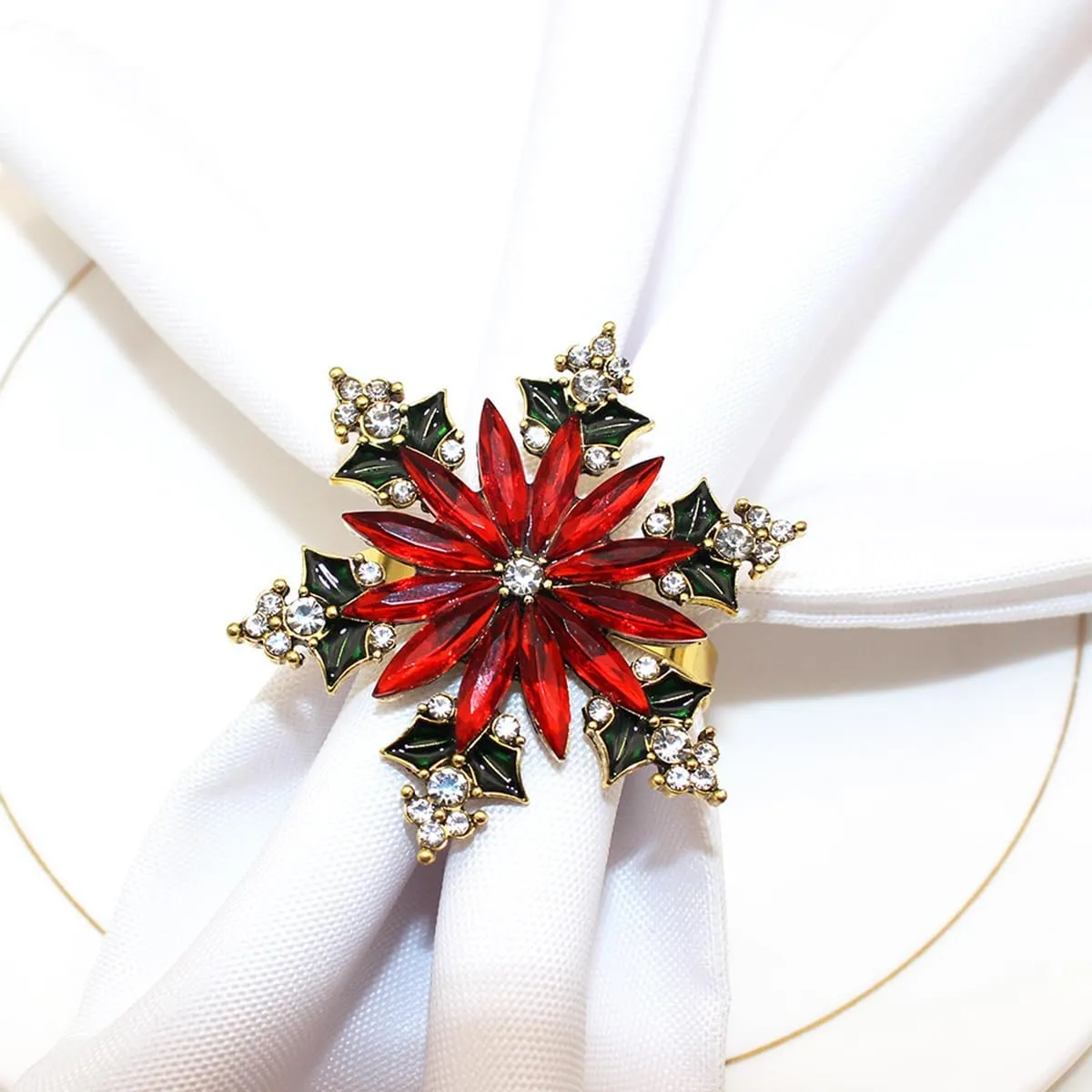 Rhinestone Flower Brooch Pin for Women Red Black Purple Flower Brooch Hat Christmas Brooch Jewelry