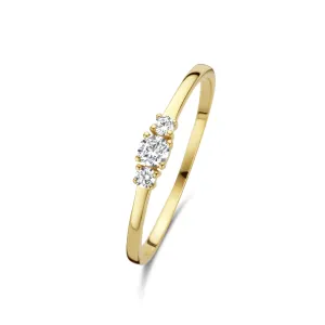 Rivoli Esmée 14 karat gold ring with zirconia stones