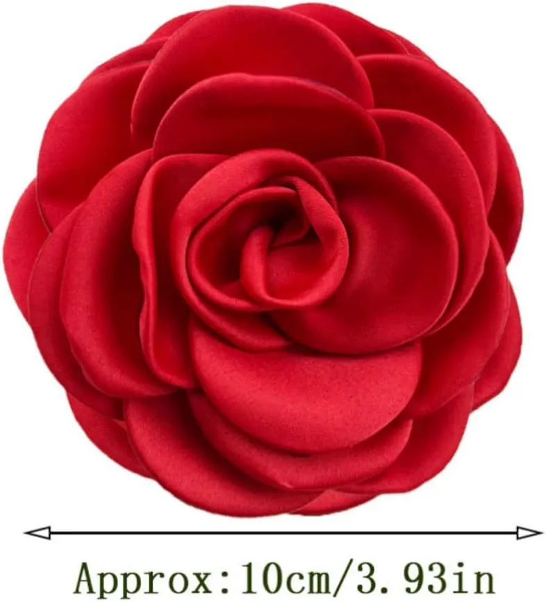 Rose Brooches Flower Lapel Pins Hair Clip Wedding Party Dance Banquet Dress Suit Clothes Accessories Jewelry Gifts