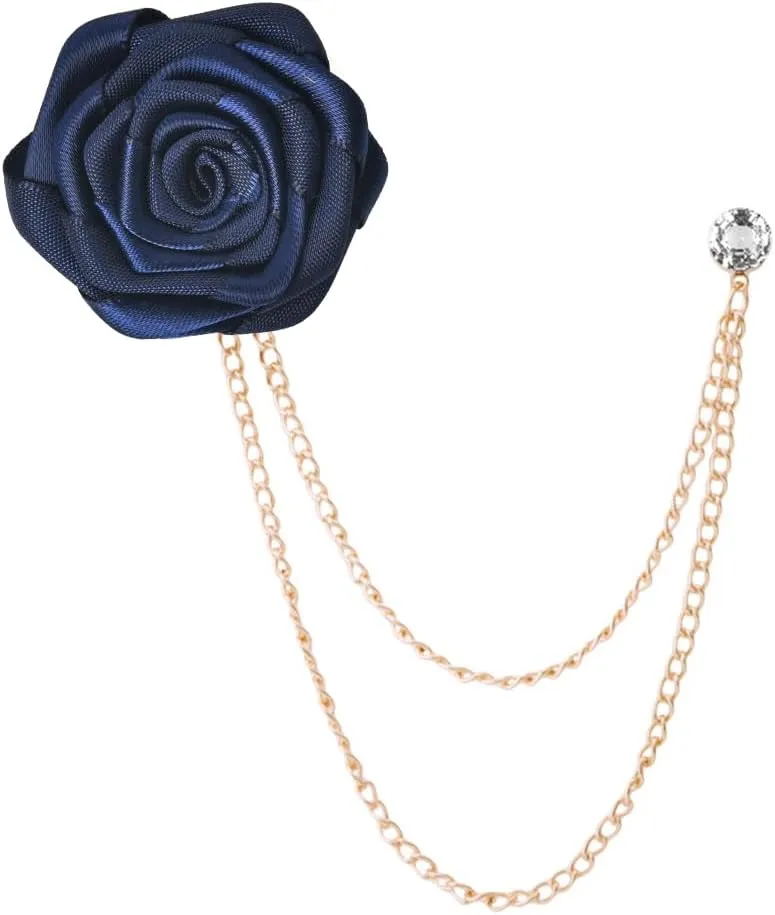 Rose Flower Brooch Pin Wedding Brooches for Men