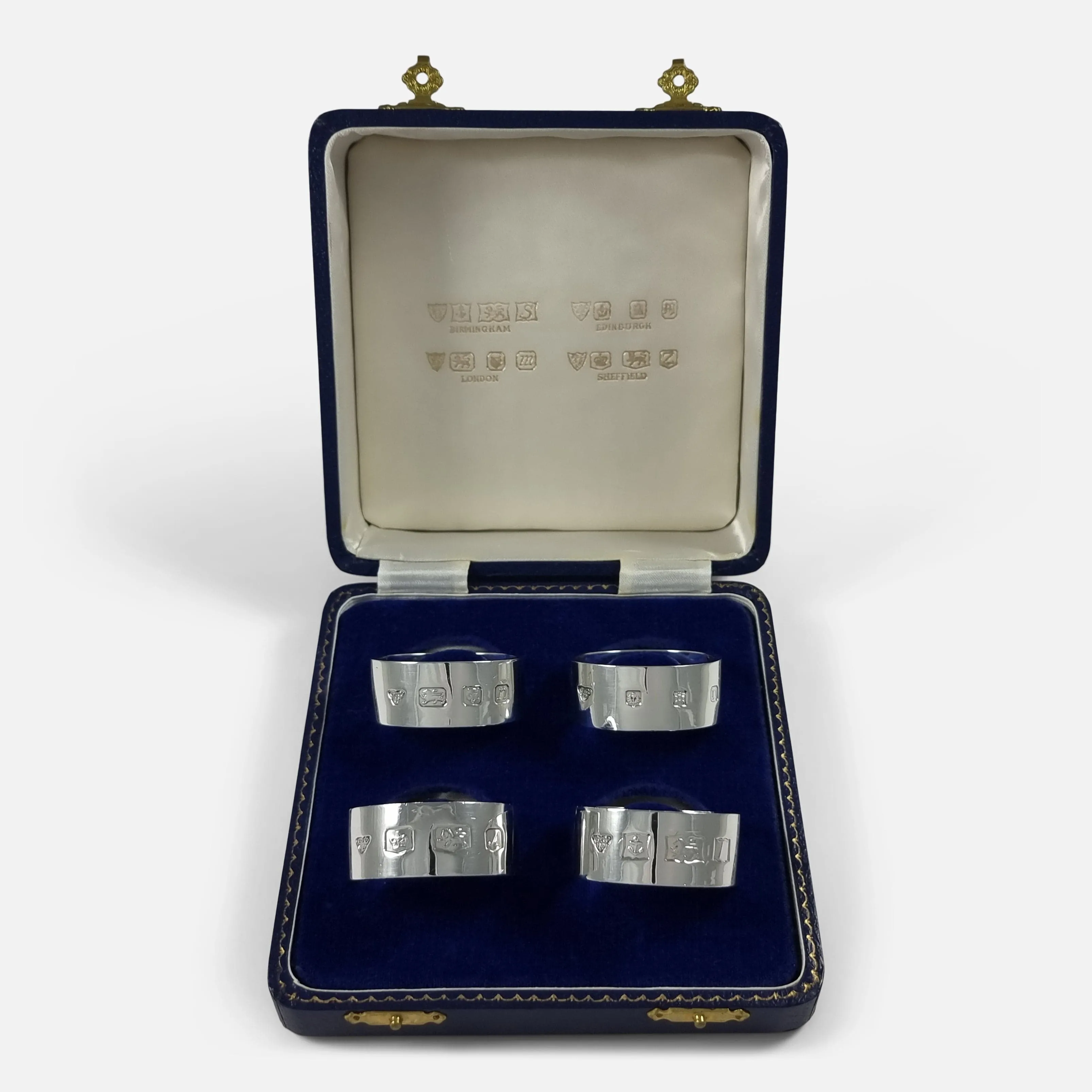 Set of Four Sterling Silver Napkin Rings - Garrard & Co - 1968