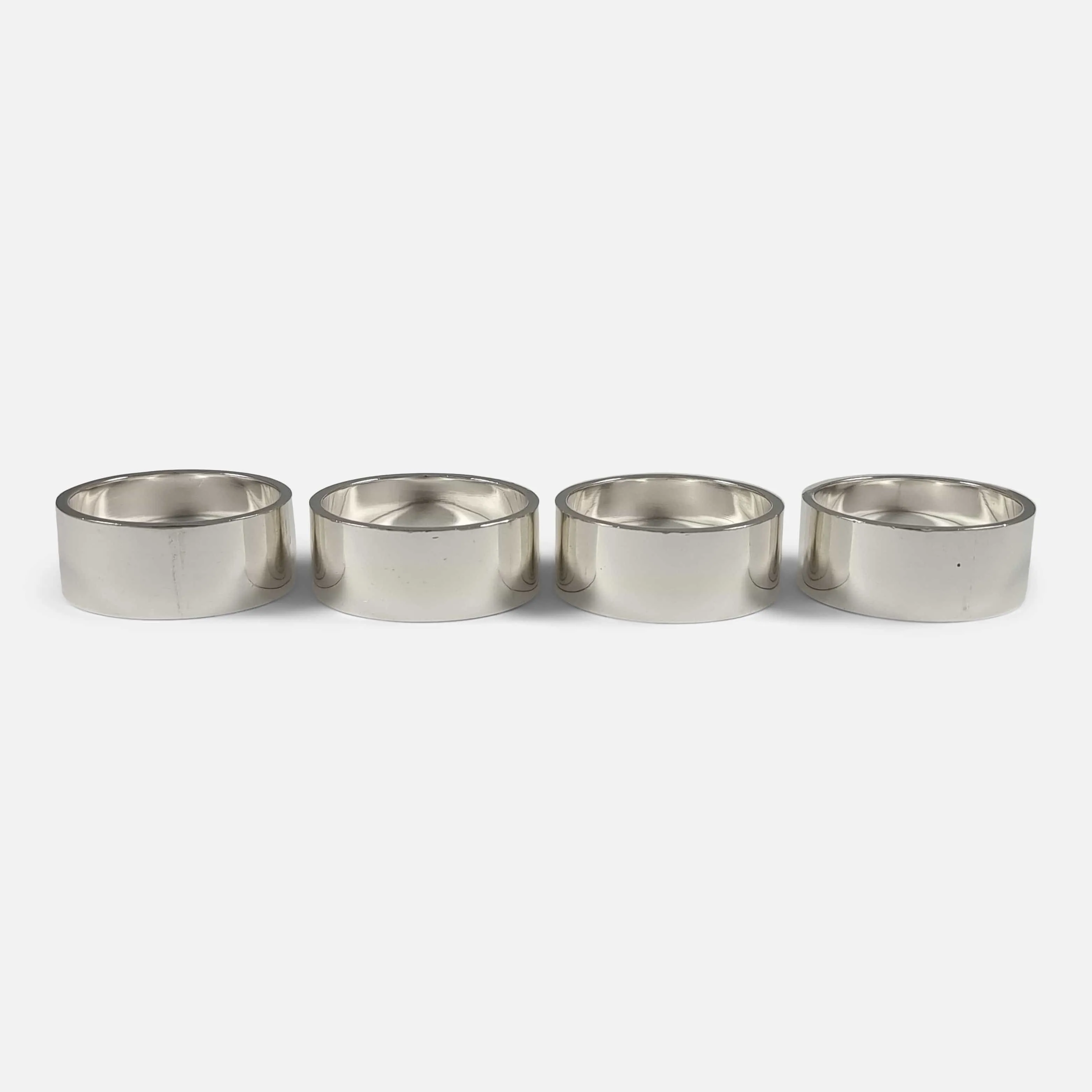 Set of Four Sterling Silver Napkin Rings - Garrard & Co - 1968