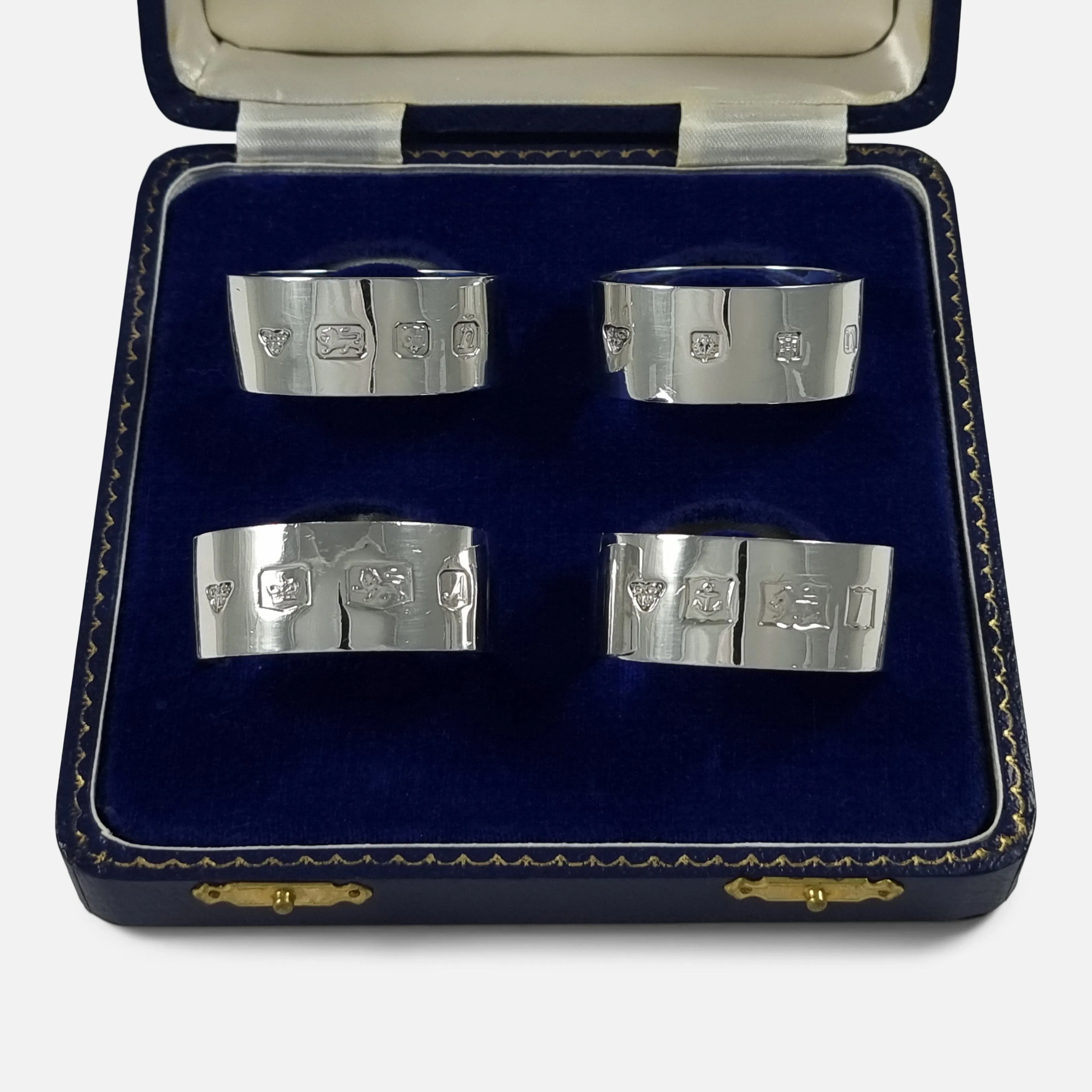 Set of Four Sterling Silver Napkin Rings - Garrard & Co - 1968