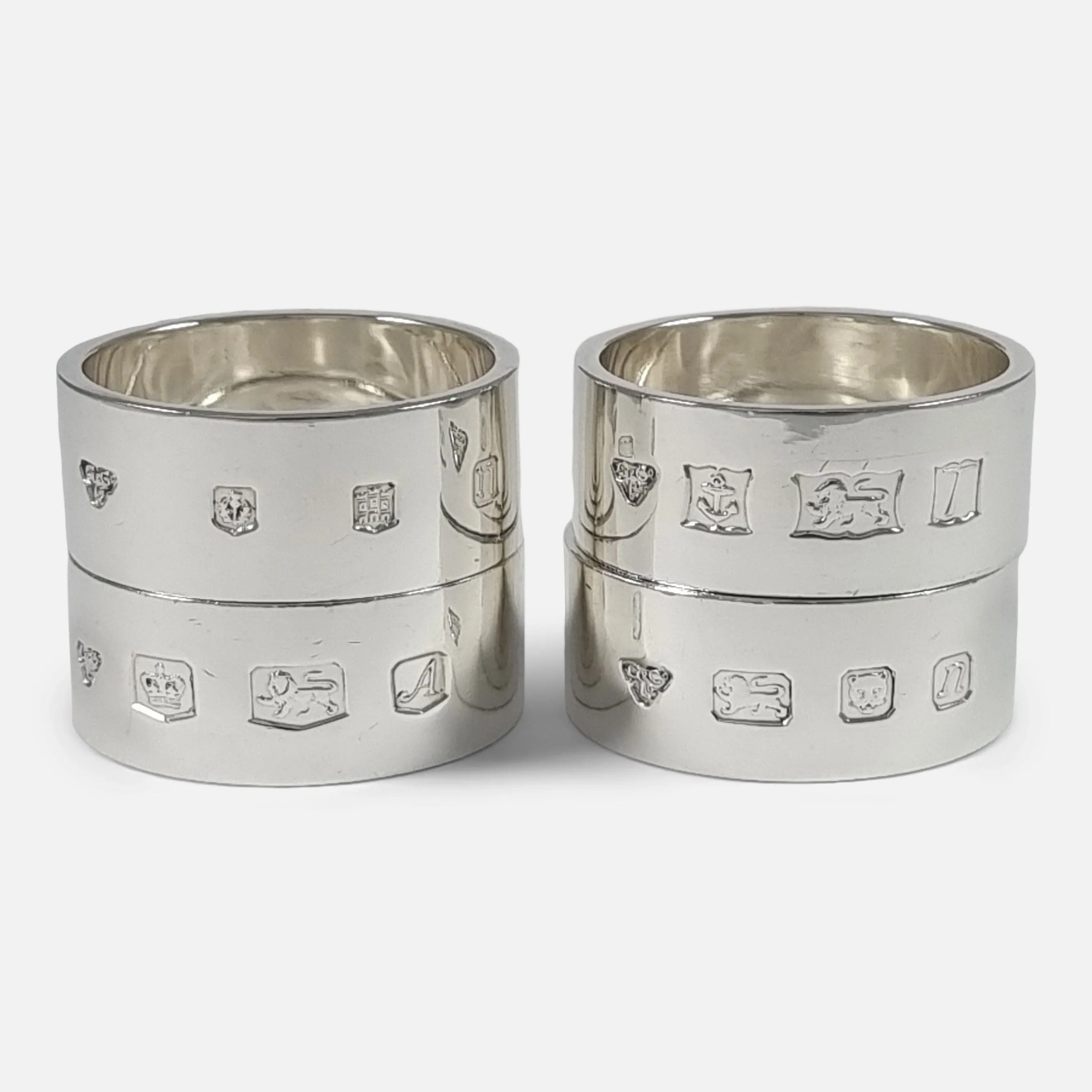 Set of Four Sterling Silver Napkin Rings - Garrard & Co - 1968