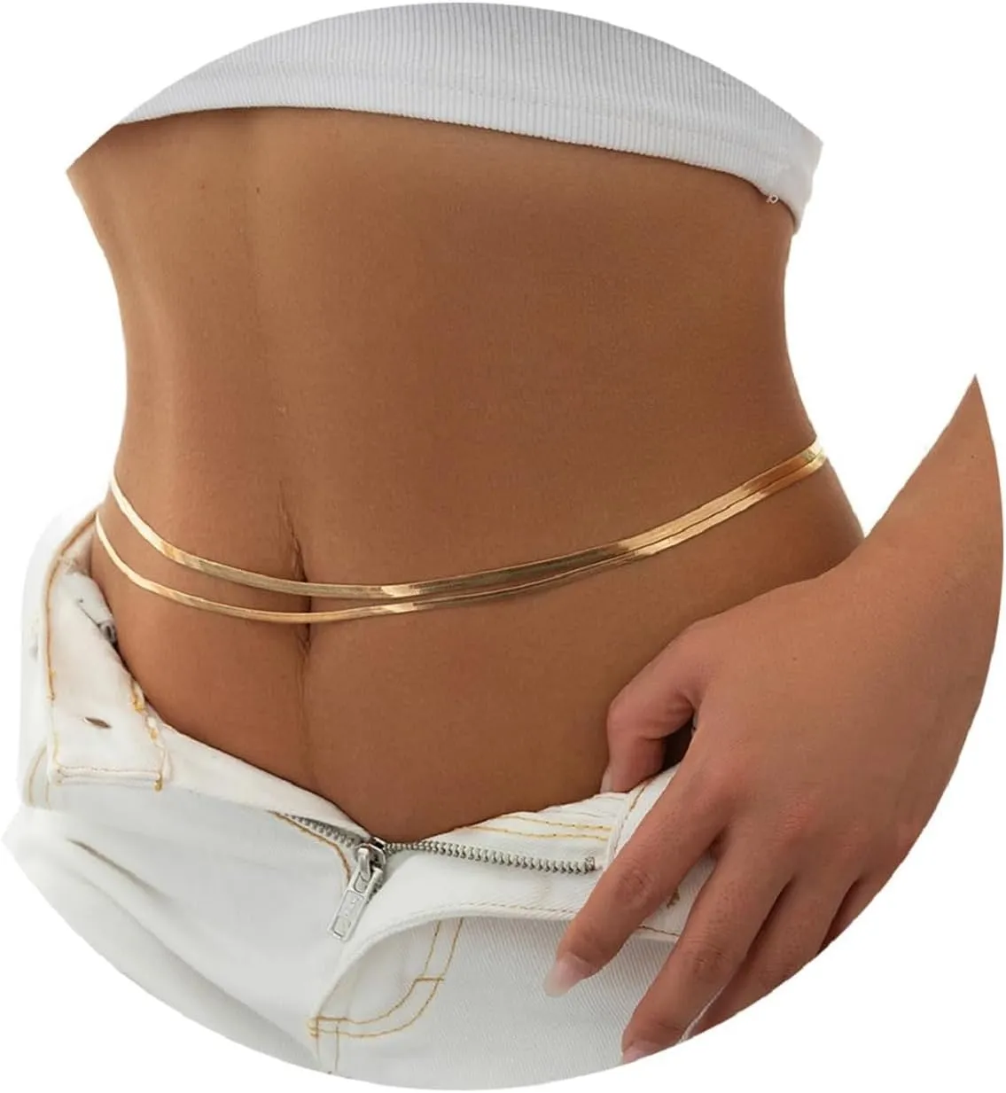 Sexy Gold Belly Chains for Women Layered Alloy Waist Body Jewelry Summer Beach Belly Waist Chain
