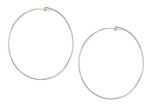 Sheila Fajl Lisa Featherweight Hoop Earrings in Polished Silver