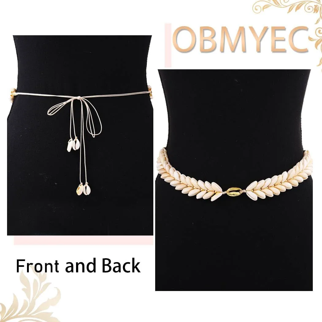 Shell Waist Chains for Women Gold Starfish Belly Chain Jewelry Boho Layered Body Chain for Waist Adjustable Bikini Waist Jewelry Accessories