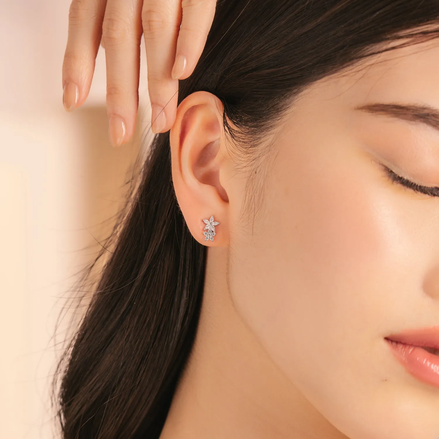 Silver Iris Studs