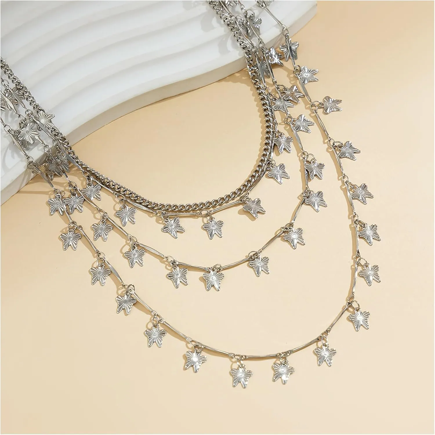 Simple Bikini Bead Waist Chain for Women Sexy Metal Shell Tassel Belly Body Chains Summer Beach Butterfly Waist Body Accessories Jewelry