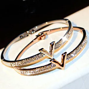 Simple Micro Inlaid Diamond Word Bracelets