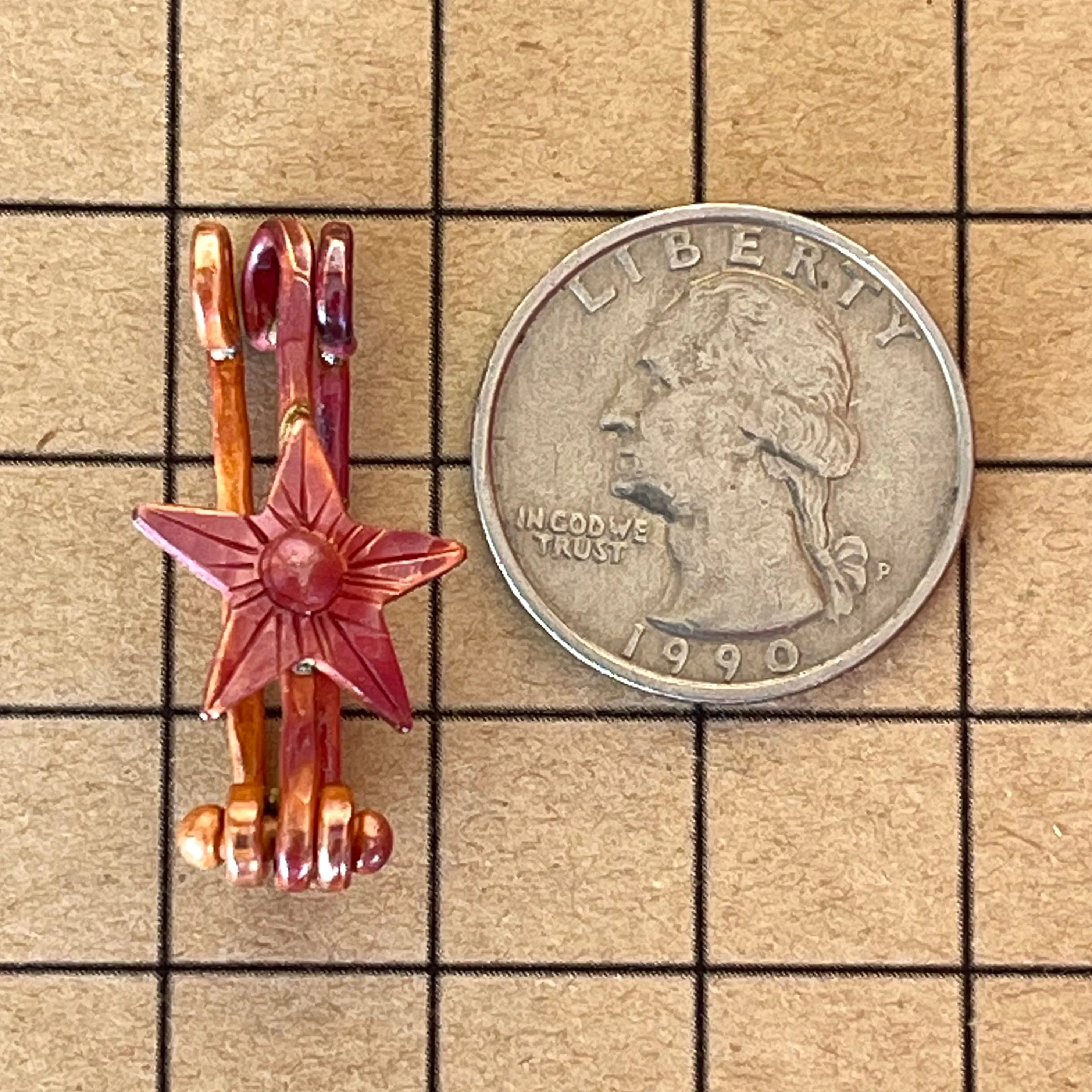 Small Copper Star Doughnut Bail by Patricia Healey
