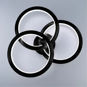 Solaris 40 in. LED Pendant Light Black Finish