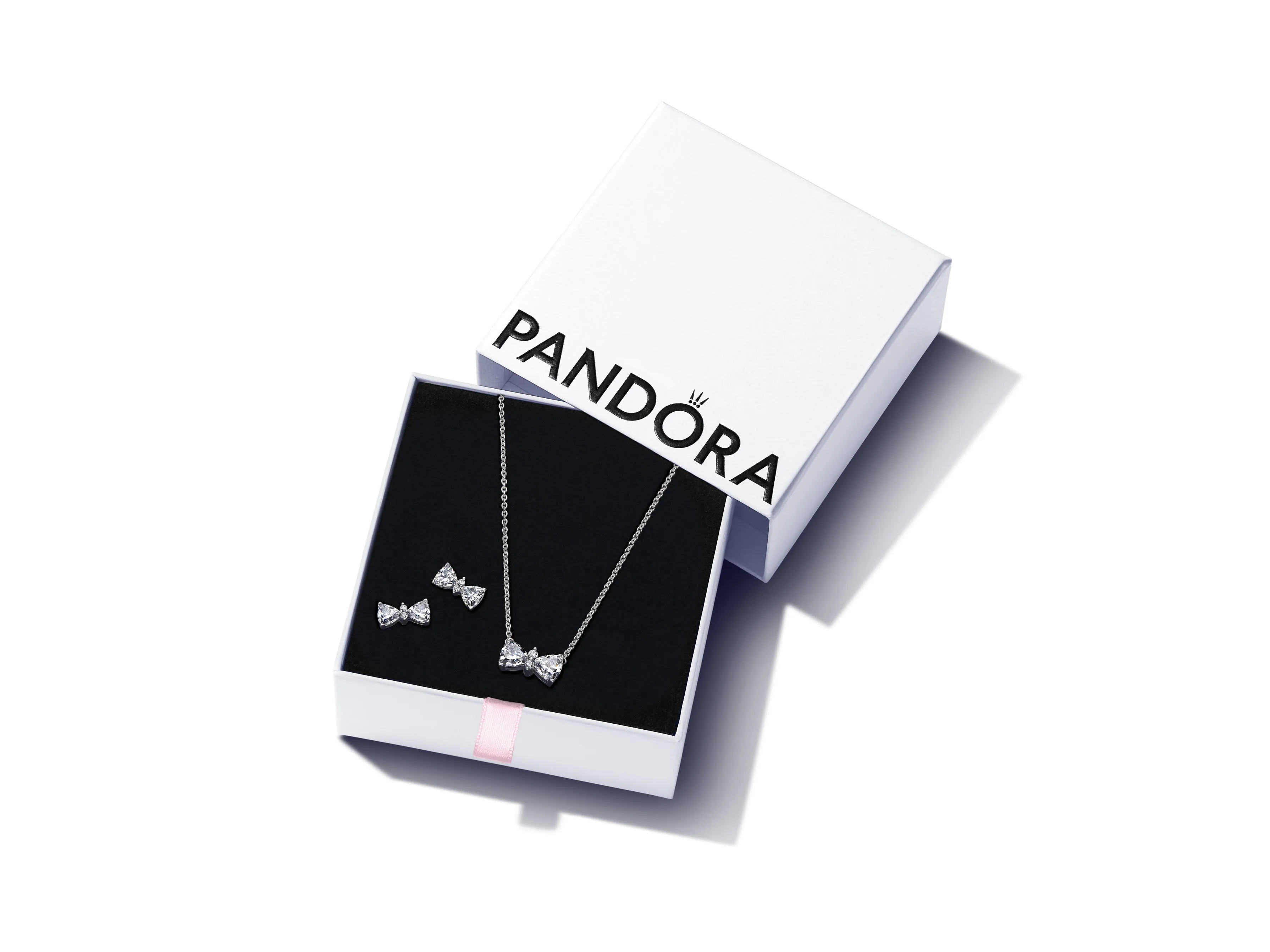 Sparkling Bow Stud Earrings