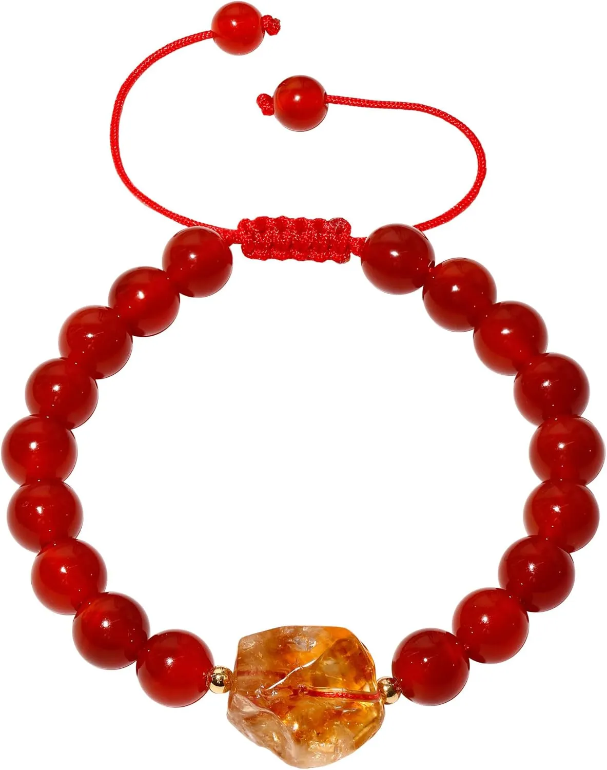 Spiritual Gemstones and Crystals Beaded Bracelets Protection Raw Citrine Bracelets for Women and Men Wealth Good Luck Jewelry Unisex