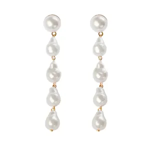 St. Armands - Natural Pearl Statement Drop Earrings