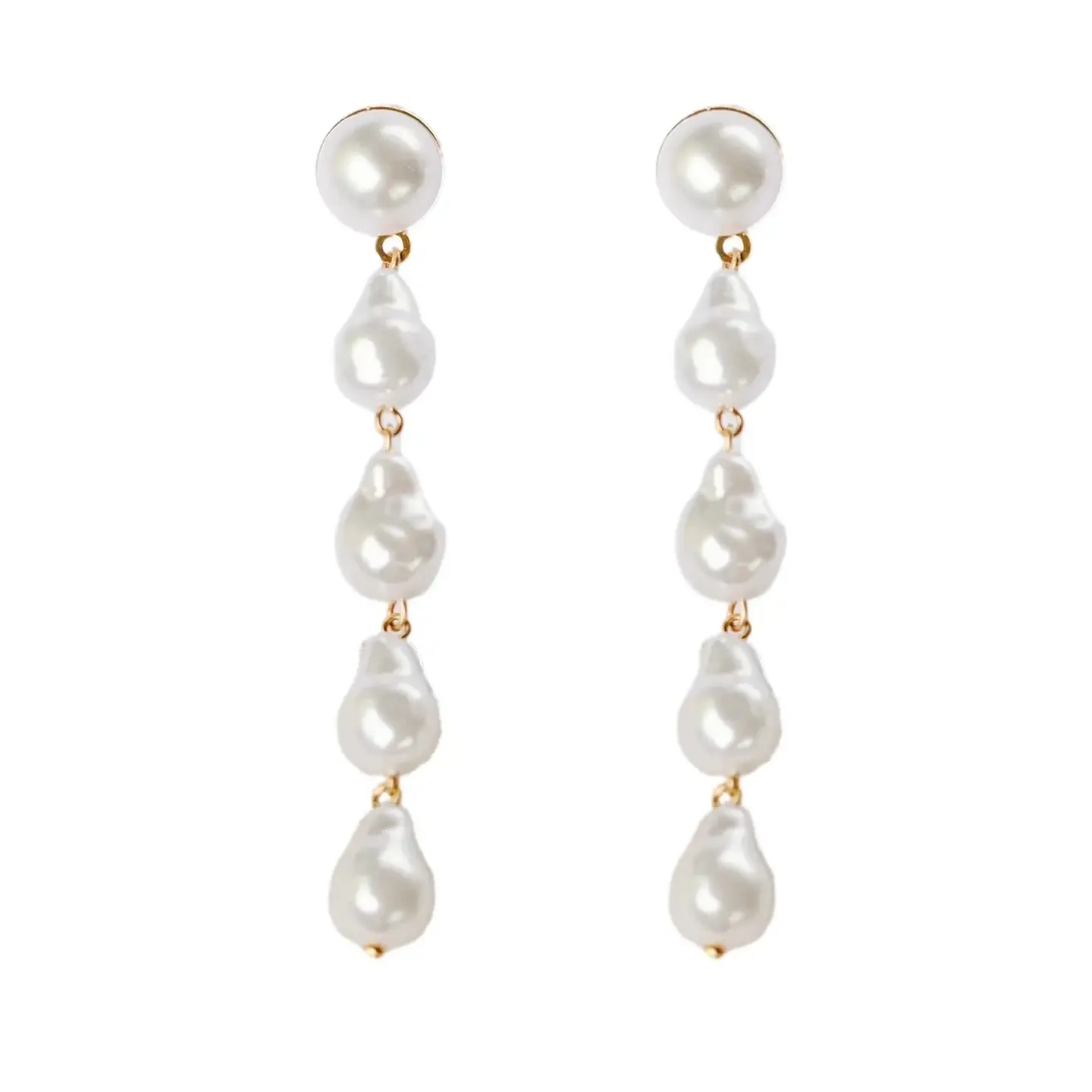 St. Armands - Natural Pearl Statement Drop Earrings
