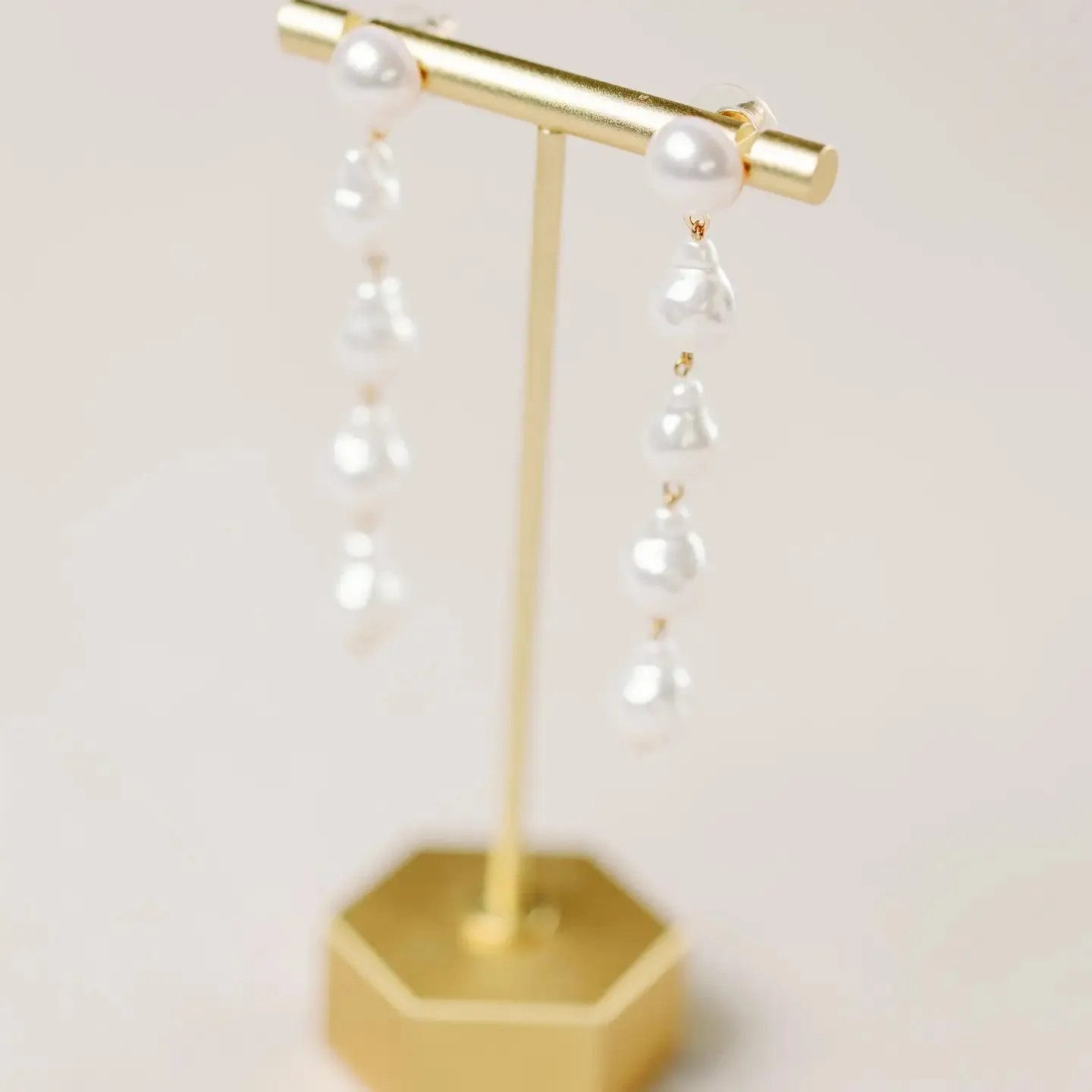 St. Armands - Natural Pearl Statement Drop Earrings