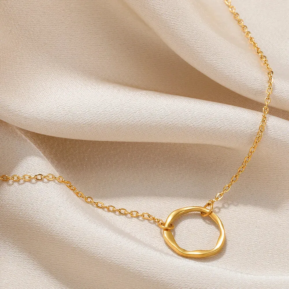 Stainless Steel Love Heart Necklace For Women 2023 New Trendy Lip Chain Simple Pendant Necklace Jewelry free shipping
