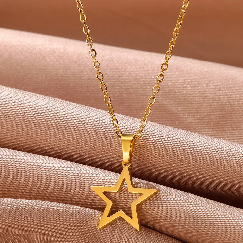 Stainless Steel Love Heart Necklace For Women 2023 New Trendy Lip Chain Simple Pendant Necklace Jewelry free shipping