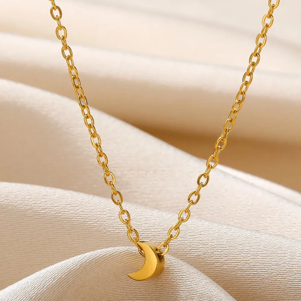 Stainless Steel Love Heart Necklace For Women 2023 New Trendy Lip Chain Simple Pendant Necklace Jewelry free shipping