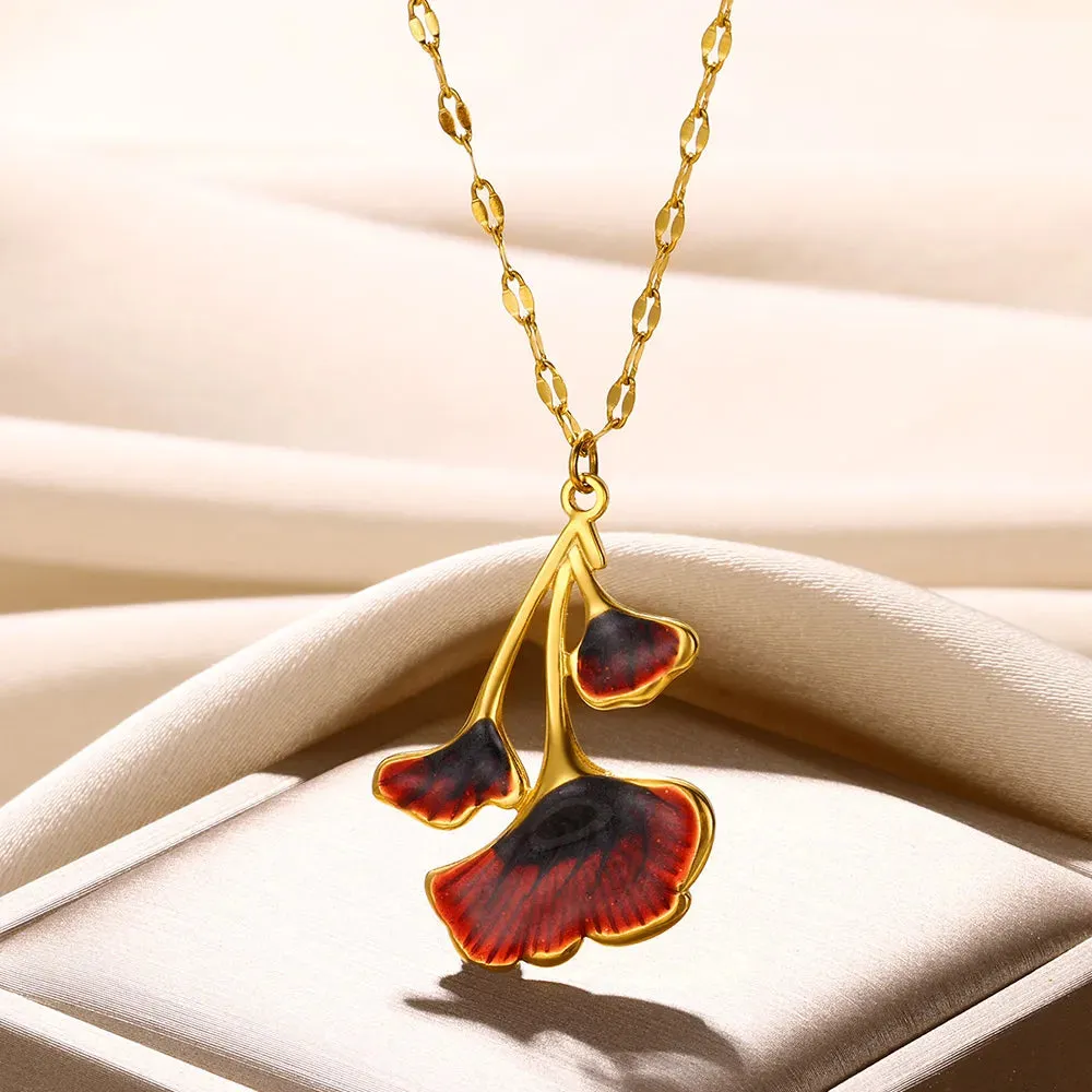 Stainless Steel Love Heart Necklace For Women 2023 New Trendy Lip Chain Simple Pendant Necklace Jewelry free shipping