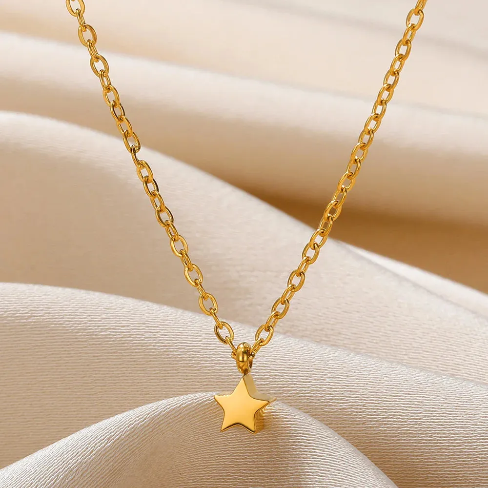 Stainless Steel Love Heart Necklace For Women 2023 New Trendy Lip Chain Simple Pendant Necklace Jewelry free shipping