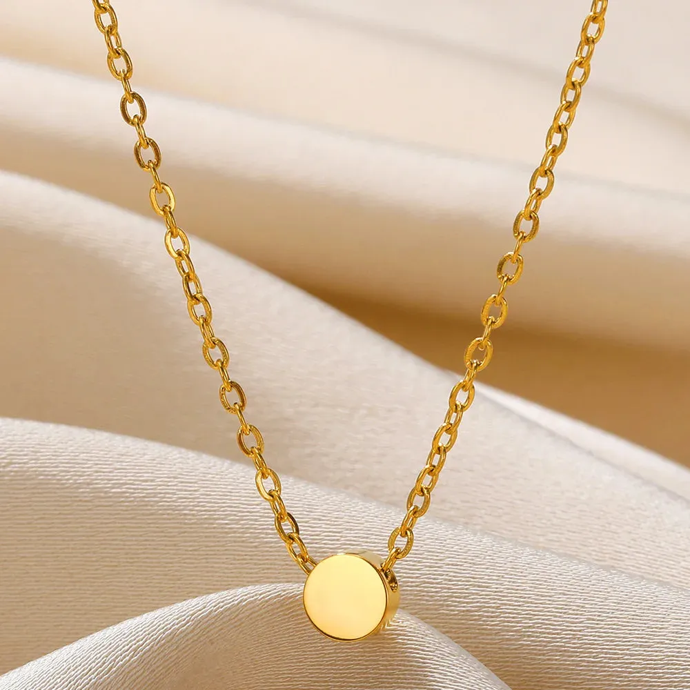Stainless Steel Love Heart Necklace For Women 2023 New Trendy Lip Chain Simple Pendant Necklace Jewelry free shipping