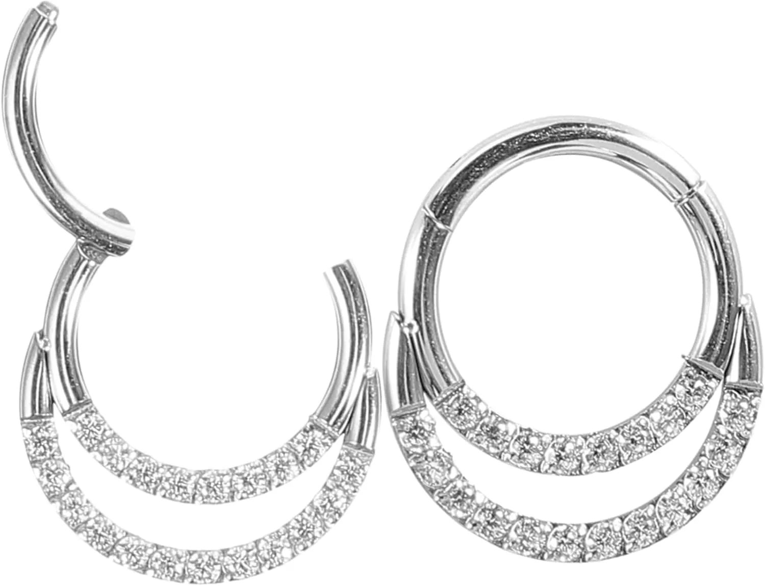 Stainless Steel Nose Rings 2 Pcs Nose Pin Studs Jewelry for Women Durable Set