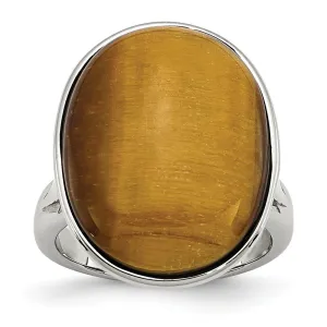 Stainless Steel Tiger's Eye Ring