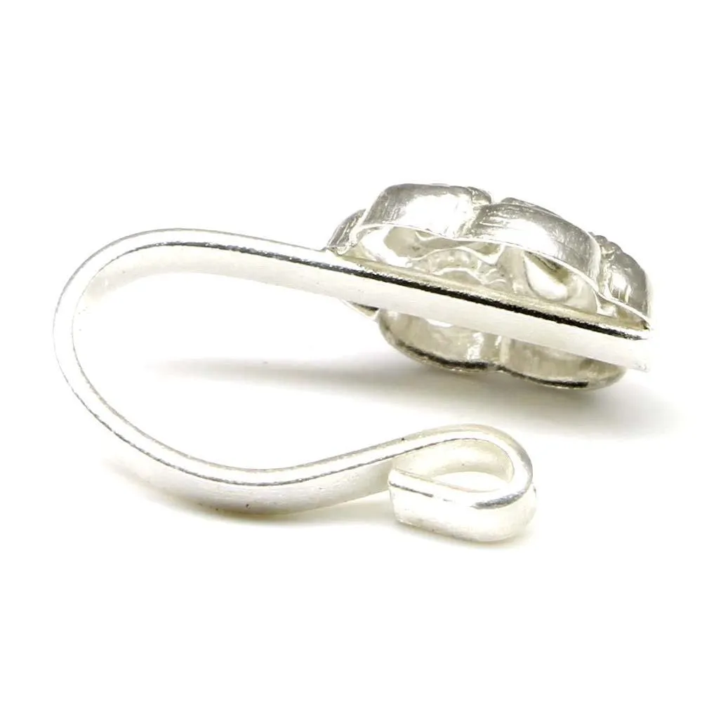 Sterling Silver Nose pin in clip style for Non piercing Nose