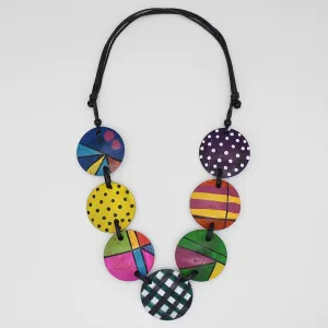 Sylca Colorful Rhea Disc Necklace LS24N05