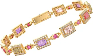 tennis bracelet gold bracelets for women womens cubic zirconia cz men aaa faux diamond anklet Birthstone small wrist Fashion Jewelry Gift set gold silver