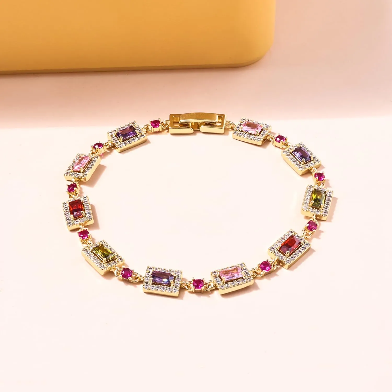 tennis bracelet gold bracelets for women womens cubic zirconia cz men aaa faux diamond anklet Birthstone small wrist Fashion Jewelry Gift set gold silver