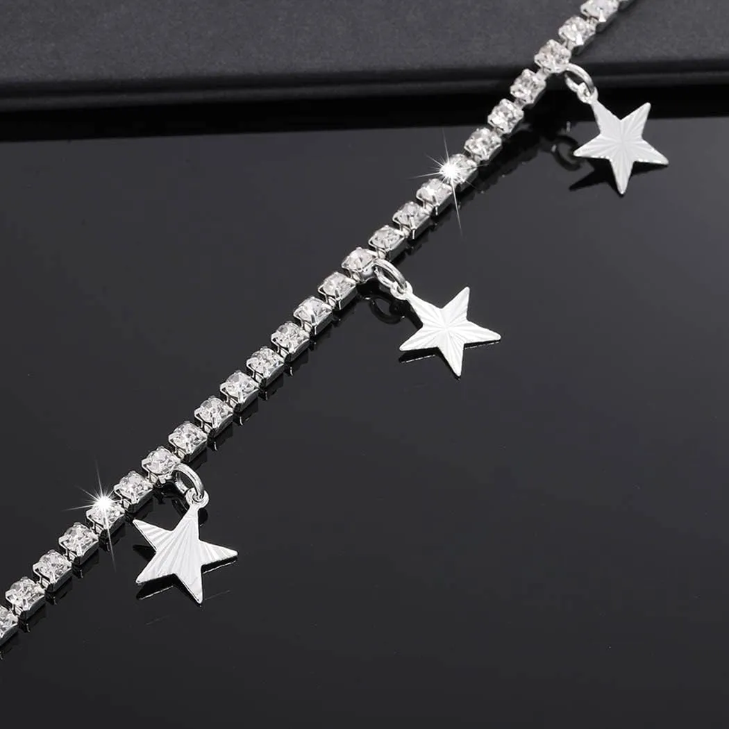 Tgirls Rhinestone Waist Chain Jewelry Sexy Silver Heart Belly Chains Layered Tassels Waist Body Chains Navel Button Ring Piercing Waist Chain Body Accessory for Women