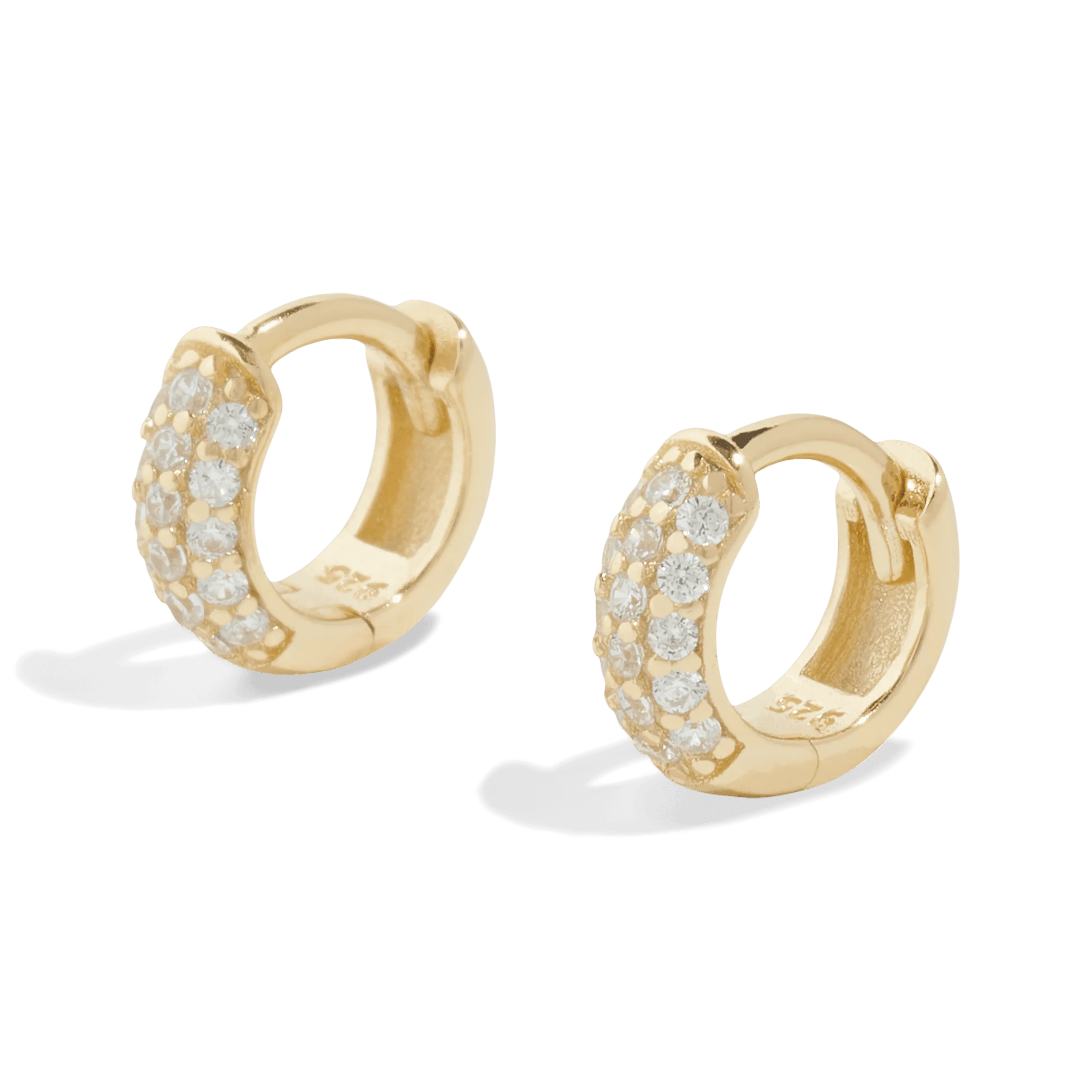 THE AURORA MINI HUGGIE HOOP - 18k gold plated