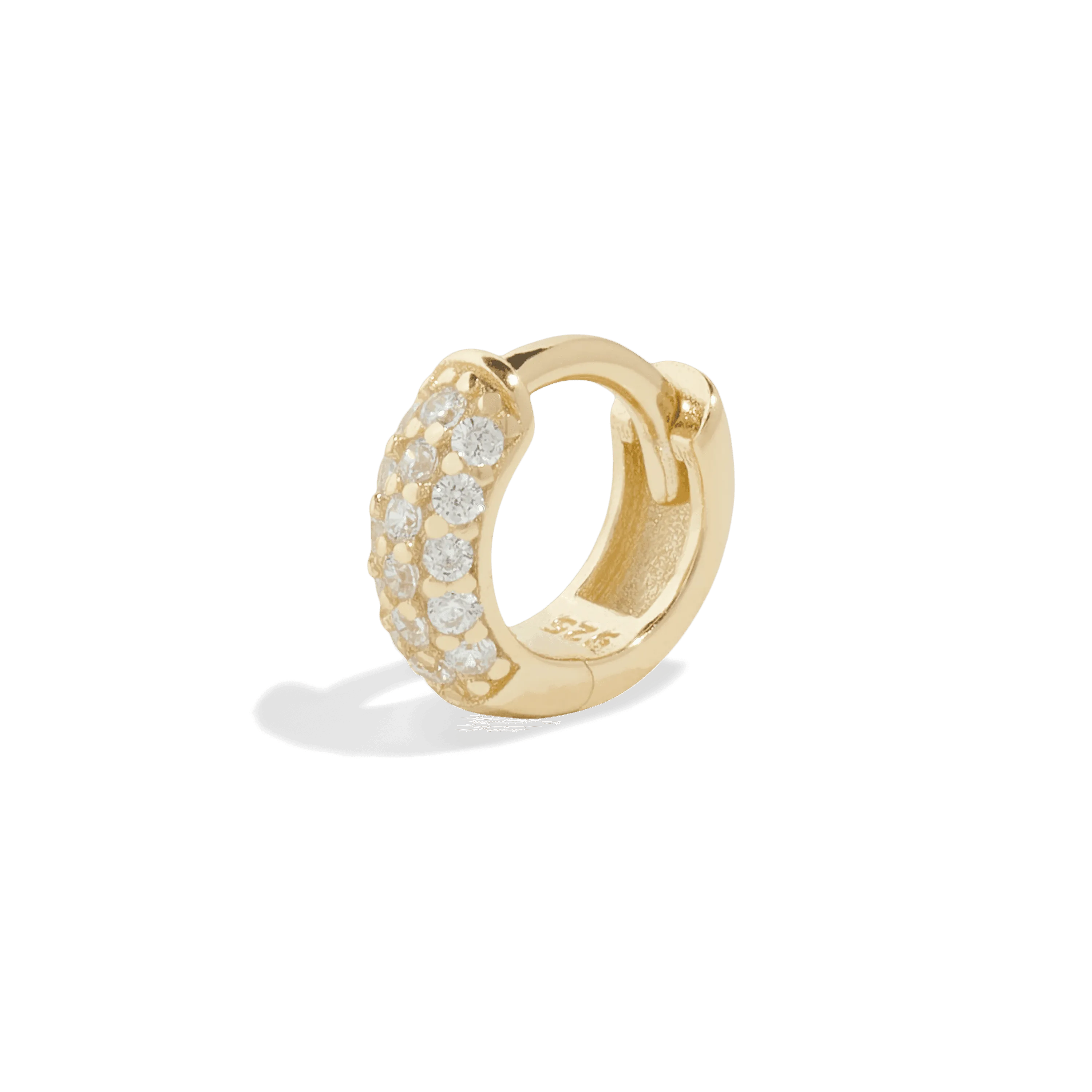 THE AURORA MINI HUGGIE HOOP - 18k gold plated