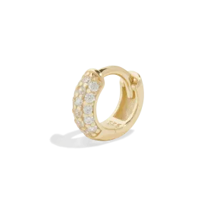 THE AURORA MINI HUGGIE HOOP - 18k gold plated