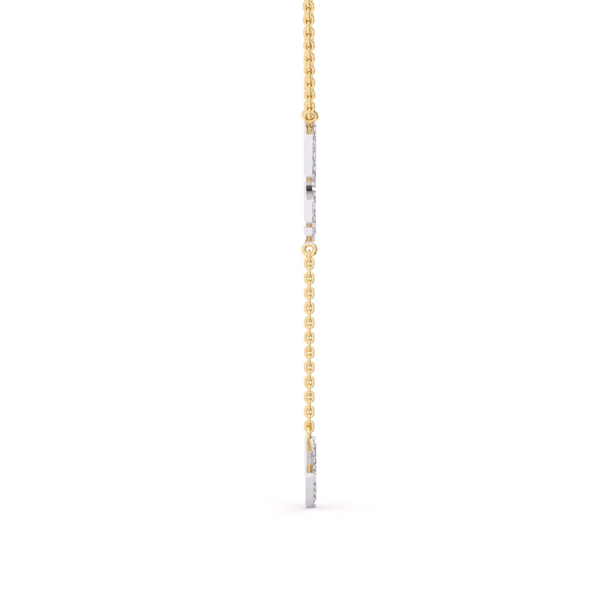 Trendy Wave Drop Lab Grown Diamond Necklace