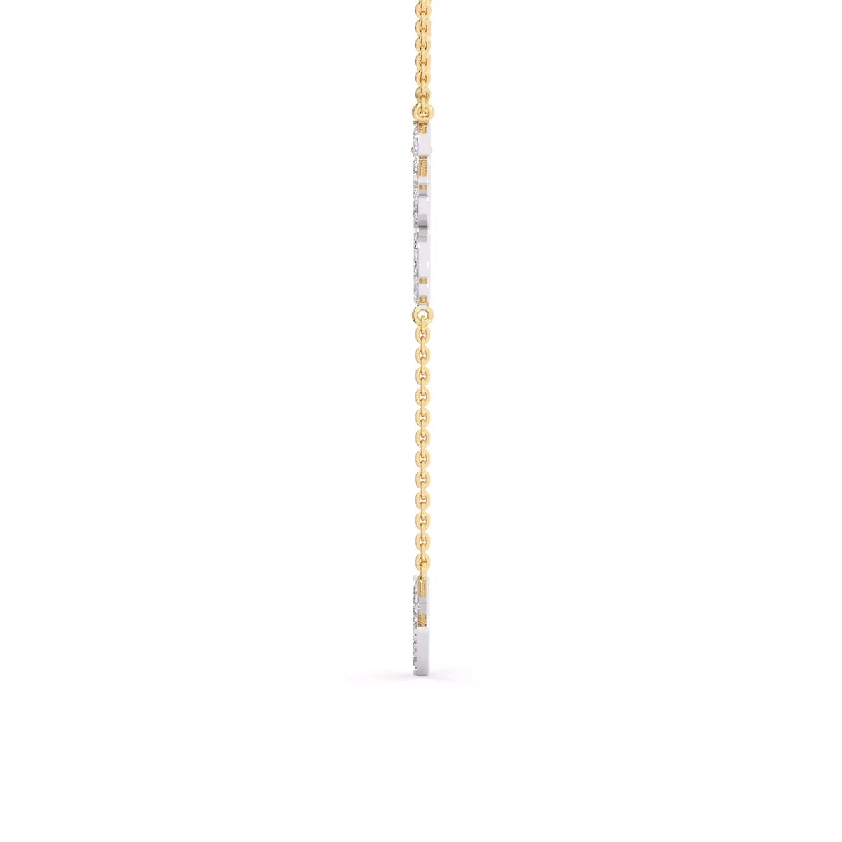 Trendy Wave Drop Lab Grown Diamond Necklace